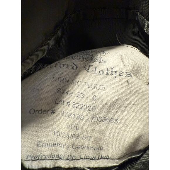 Oxxford Clothes Men's Cashmere Suit Jacket Sport Coat Brown Herringbone Sz 43 JL - Picture 13 of 16
